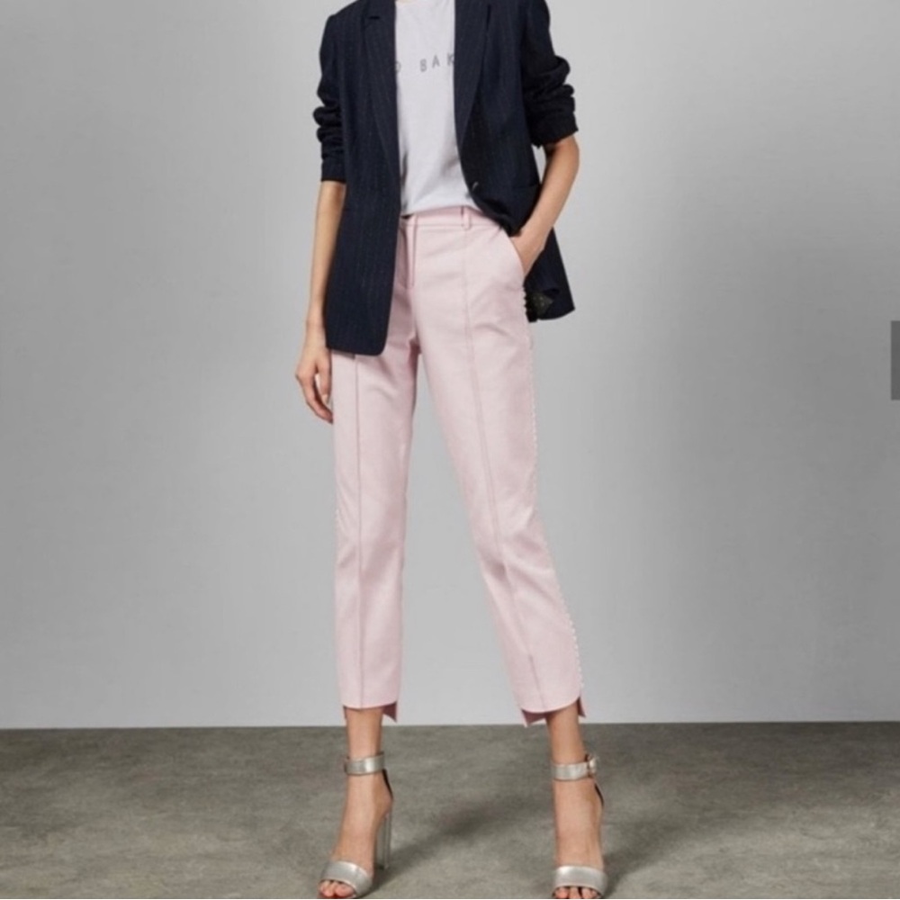 Ted baker anett baby pink seam detail trousers (callout)
